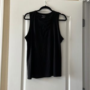 Black torrid tank with see through V size 0
